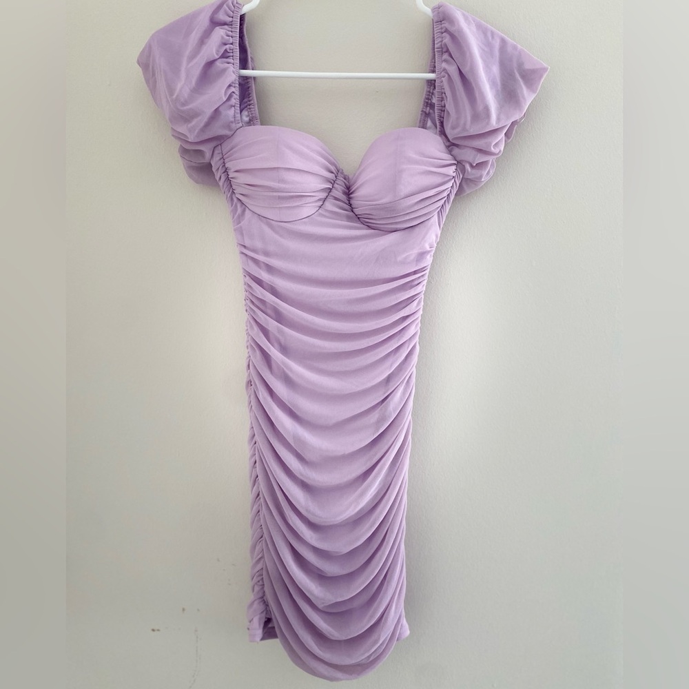 Windsor Lavender Puff Sleeve Dress